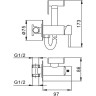 Гигиенический душ FRAP F7505-2 со смесителем, хром