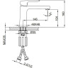 Смеситель для раковины FRAP H89 F1089-3