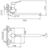 Смеситель для ванны FRAP H44-8 F2244-8 универсальный Белый Хром